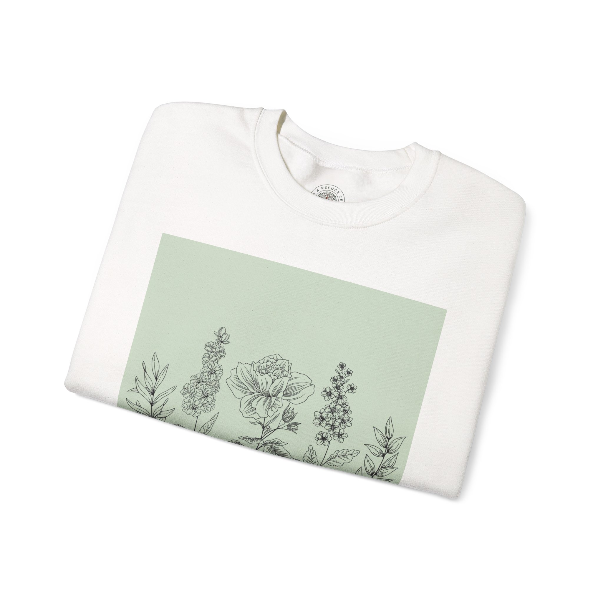 Inspirational Floral Crewneck Sweatshirt - "Come as You Are" Motivational Design