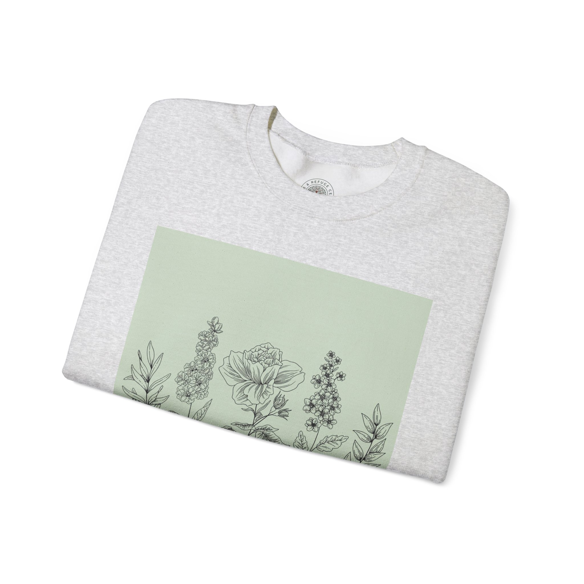 Inspirational Floral Crewneck Sweatshirt - "Come as You Are" Motivational Design